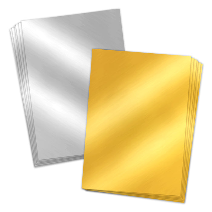 Mirri-Karton, gemischt, Gold und Silber, A4, 20 Blatt