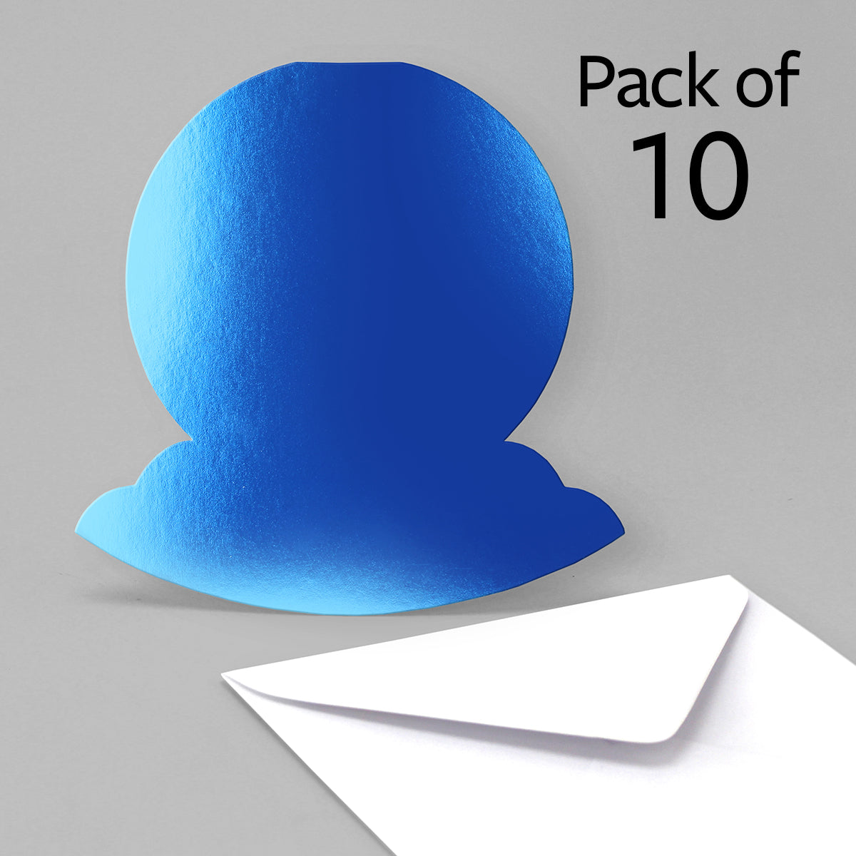 Blue Mirri Circle Rocker Cards and Envelopes, pack of 10