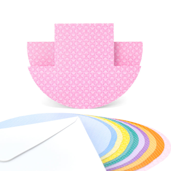 Pretty Pastels Stepper Rocker Cards & Envelopes, Pack of 12