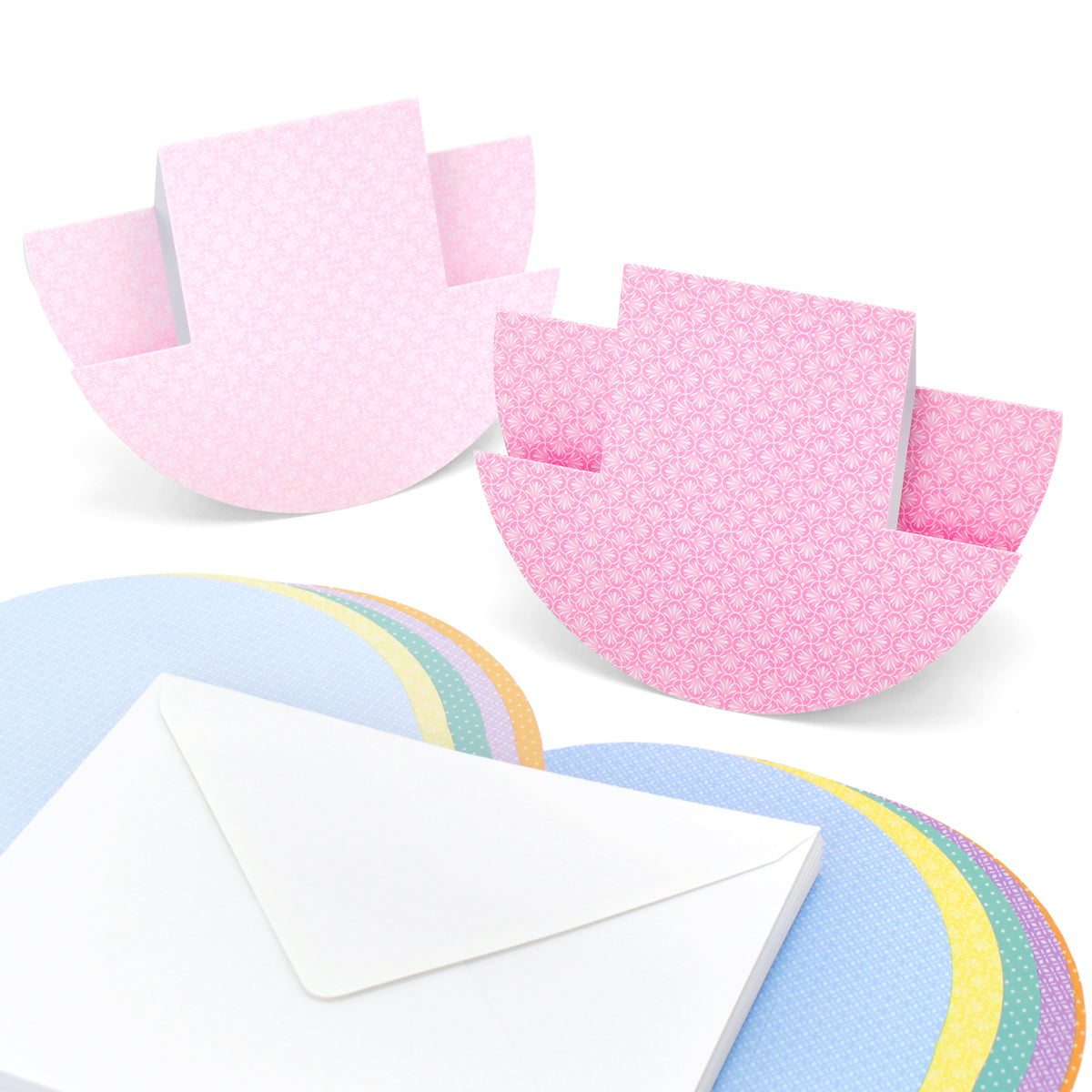 Pretty Pastels Stepper Rocker Cards & Envelopes, Pack of 12