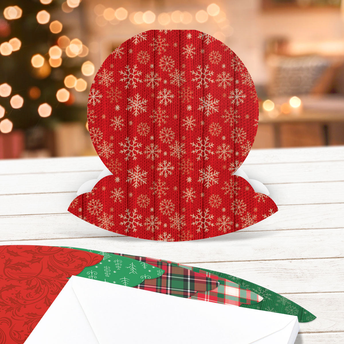 Christmas Circle Rocker Cards & Envelopes, Pack of 12