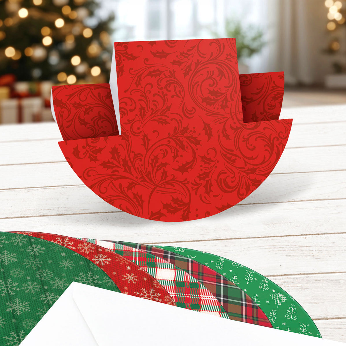 Christmas Stepper Rocker Cards & Envelopes, Pack of 12 — Katy Sue Designs