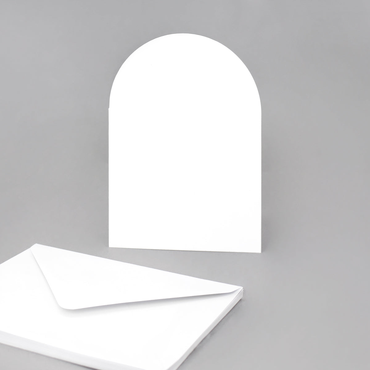 White Arched Single Fold Cards & Envelopes 127x178mm, Pack of 10