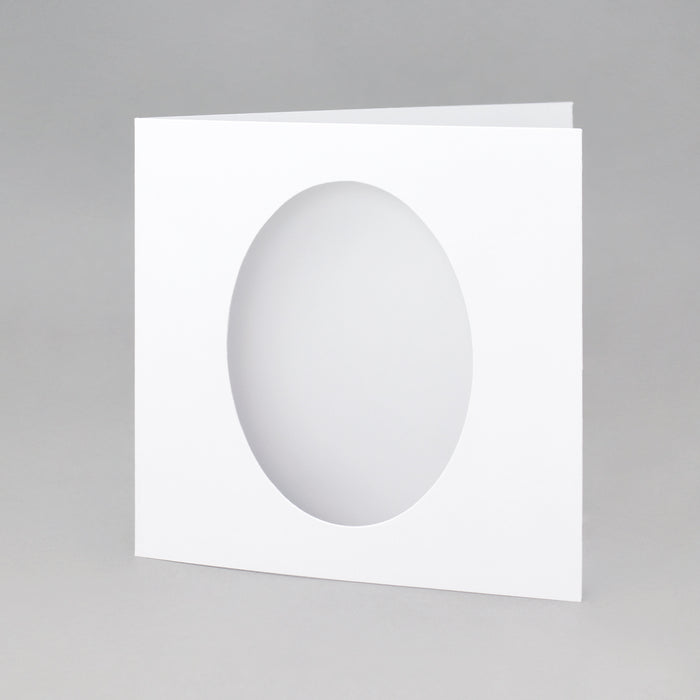 White Aperture Cards for Display Globes 144x144mm, Pack of 20
