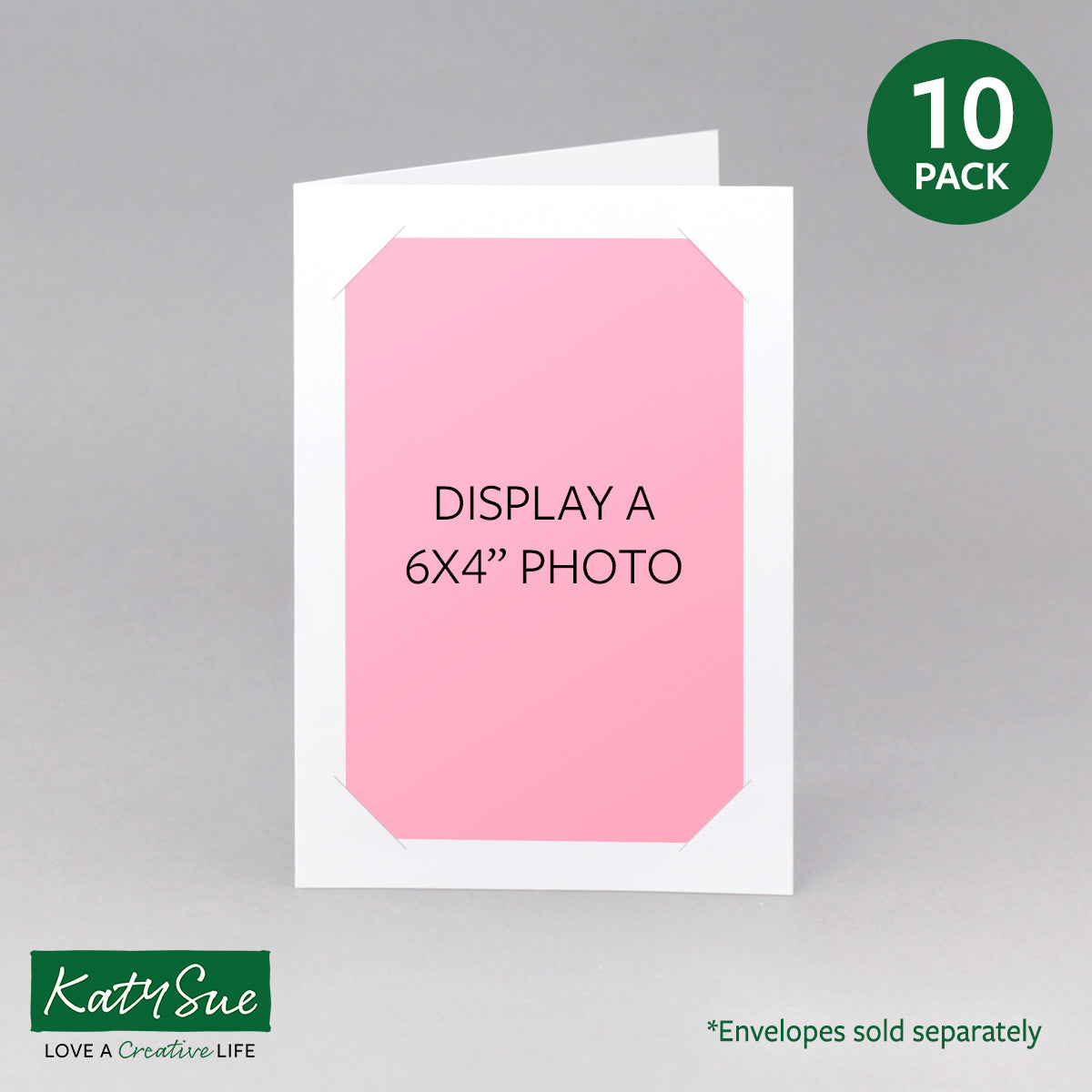 White 5x7 Corner Picture Mount Display Cards 127x178mm (pack of 10)