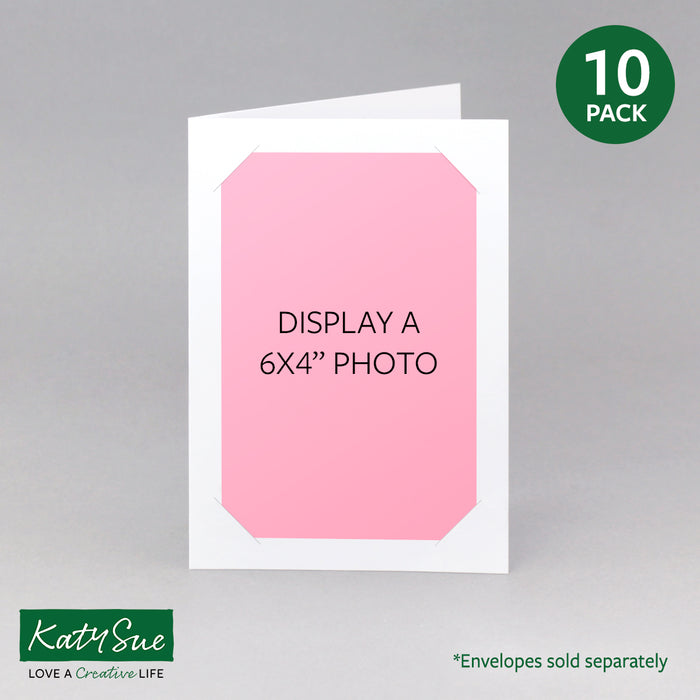 White 5x7 Corner Picture Mount Display Cards 127x178mm (pack of 10)