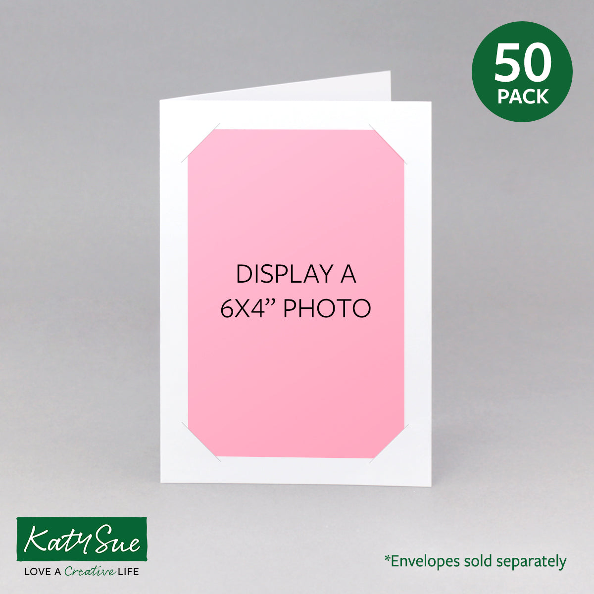 White 5x7 Corner Picture Mount Display Cards 127x178mm (pack of 50)