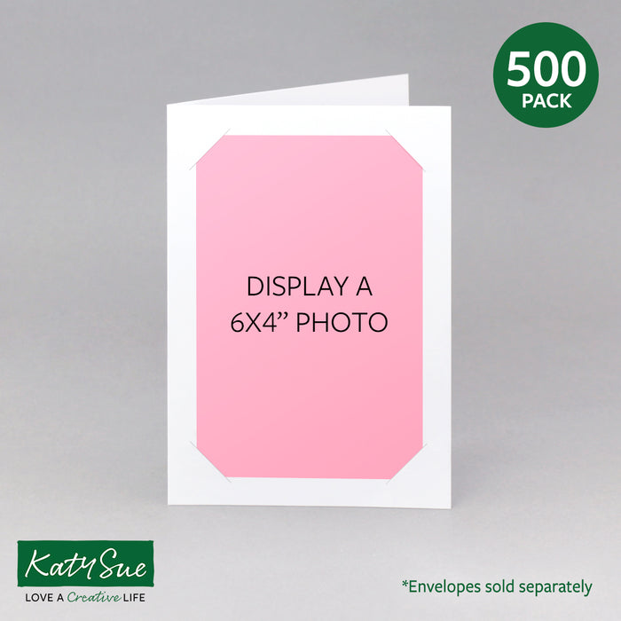 White 5x7 Corner Picture Mount Display Cards 127x178mm (pack of 500)