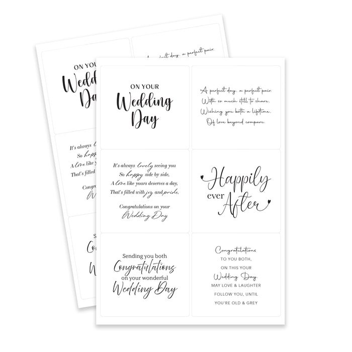 Weddings & Wishes Peelables, 48 stickers