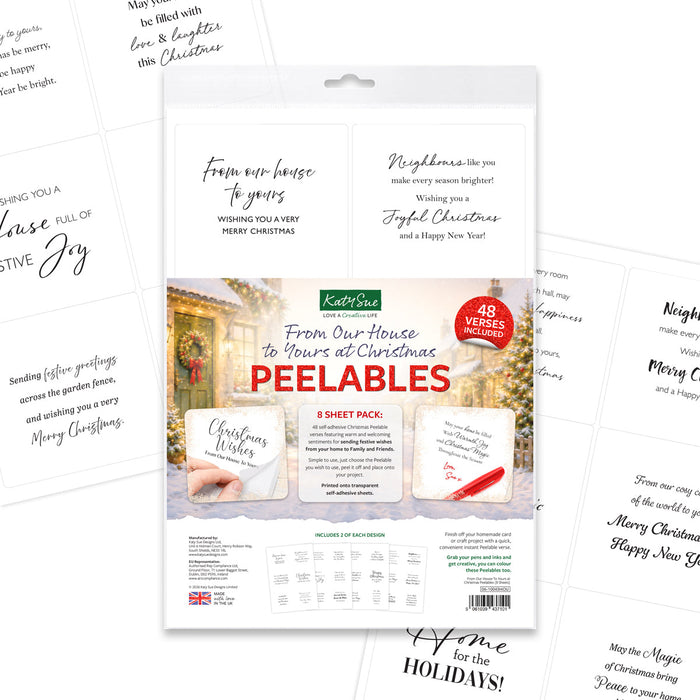 From Our House To Yours at Christmas Peelables, 48 stickers