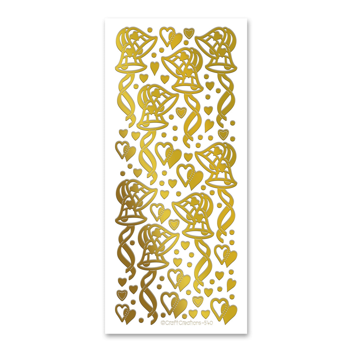 Wedding Bells Gold Self Adhesive Stickers — Katy Sue Designs