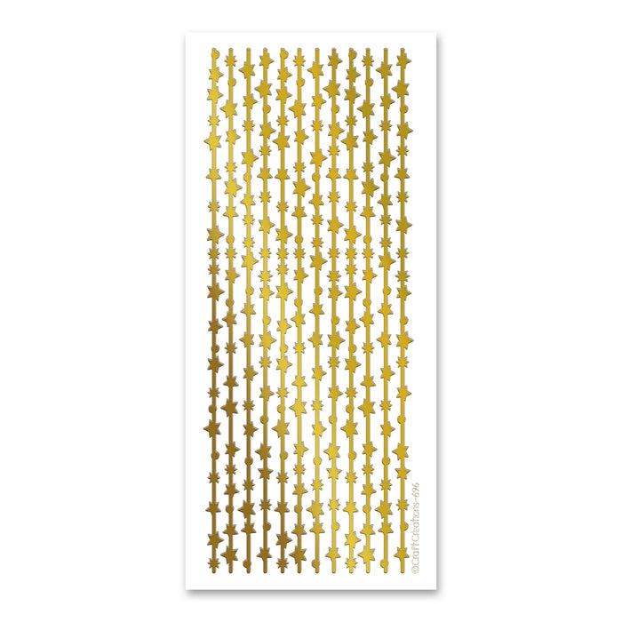Star Strings  Gold Self Adhesive Stickers