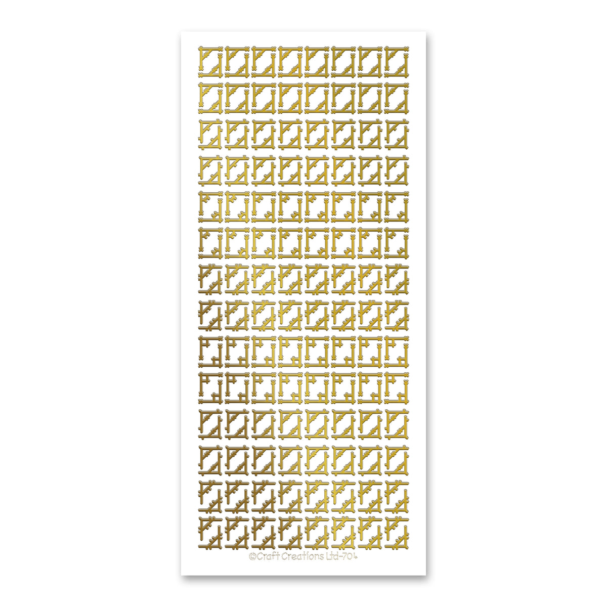 Narrow Sticker Labels Narrow Corners Gold Self Adhesive Stickers — Katy Sue Designs