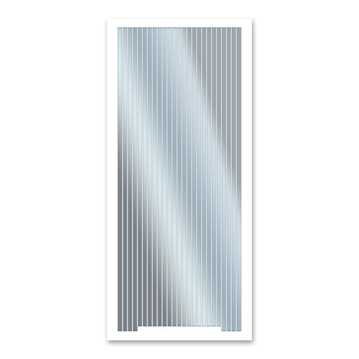 3.5mm Wide Straight Lines  Silver Self Adhesive Stickers