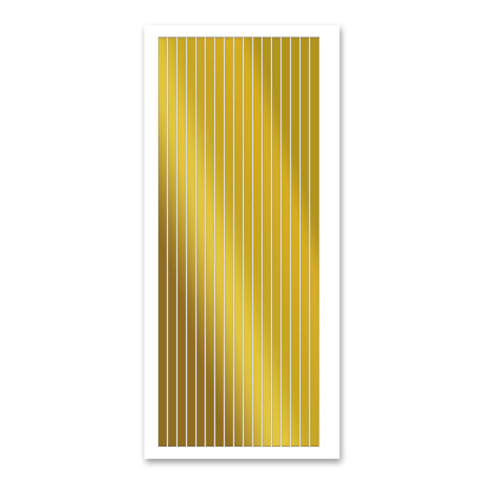 5mm Wide Straight Lines  Gold Self Adhesive Stickers