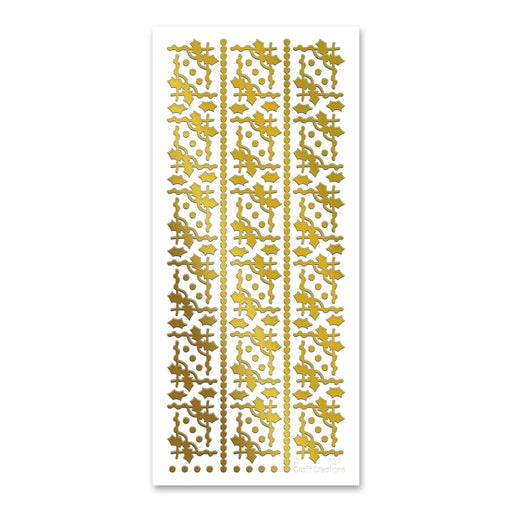2X CRAFT STICKERS FOR SCRAPBOOKING NEW TRANPARANT GOLD CORNERS (STICK648)