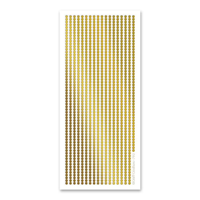 Dotty Borders  Gold Self Adhesive Stickers