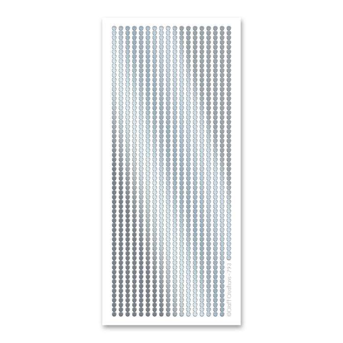 Dotty Borders  Silver Self Adhesive Stickers