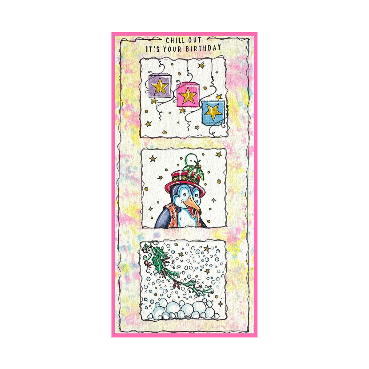 Pink Ink Designs - Flippin' Awesome Penguin, DL Stamp Set