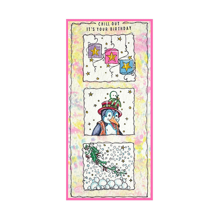 Pink Ink Designs - Flippin' Awesome Penguin, DL Stamp Set