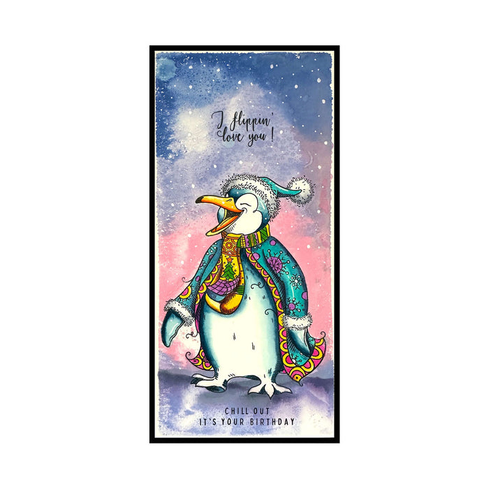 Pink Ink Designs - Flippin' Awesome Penguin, DL Stamp Set