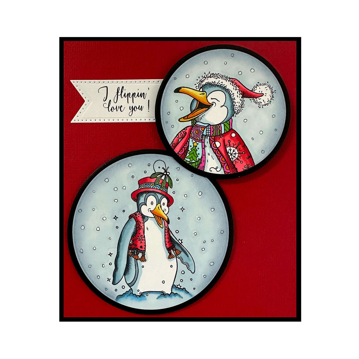 Pink Ink Designs - Flippin' Awesome Penguin, DL Stamp Set