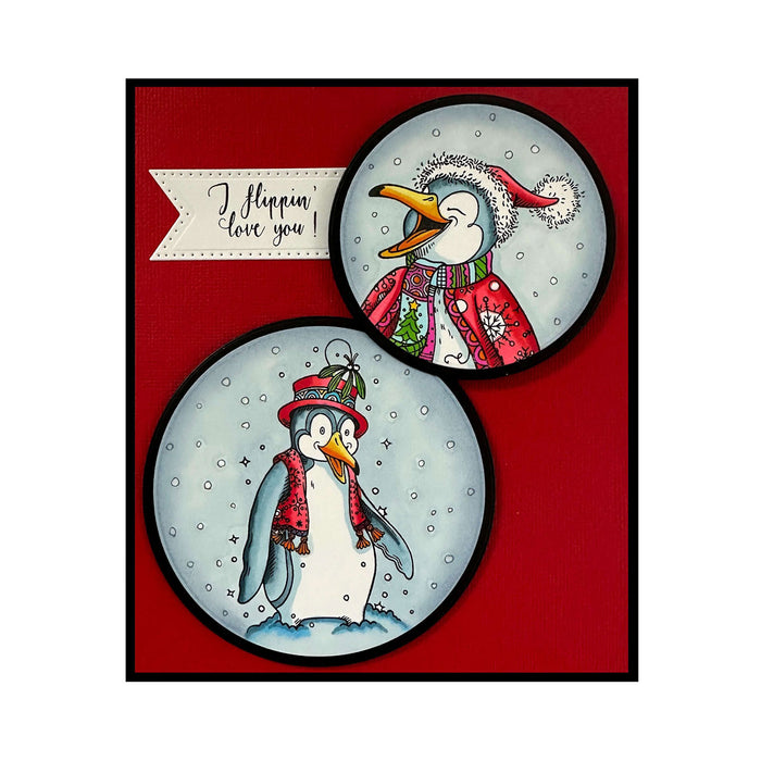 Pink Ink Designs - Flippin' Awesome Penguin, DL Stamp Set
