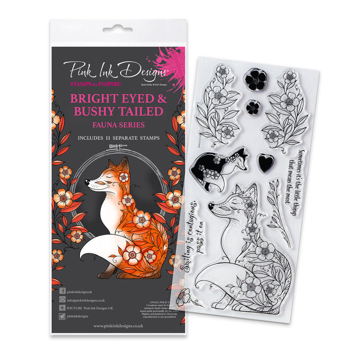 Pink Ink Designs - Bright Eyed and Bushy Tailed Fox, DL Stamp Set