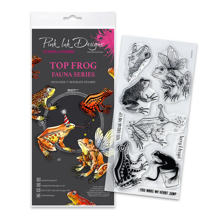 Pink Ink Designs - Top Frog Stamp, DL Stamp Set