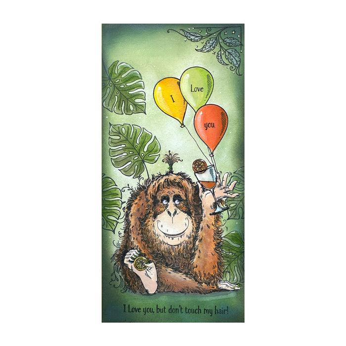 Pink Ink Designs - Orangutangle Orangutan, DL Stamp Set