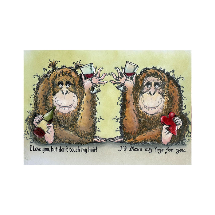 Pink Ink Designs - Orangutangle Orangutan, DL Stamp Set