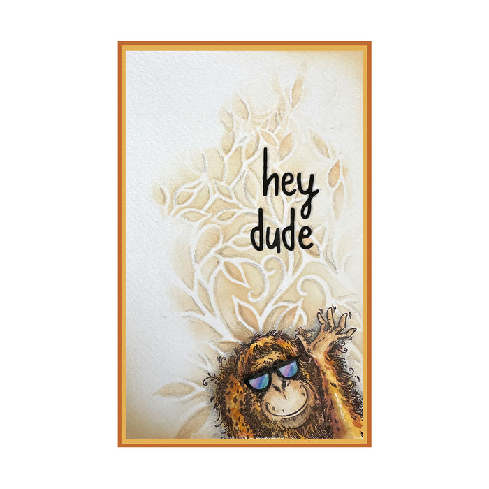 Pink Ink Designs - Orangutangle Orangutan, DL Stamp Set
