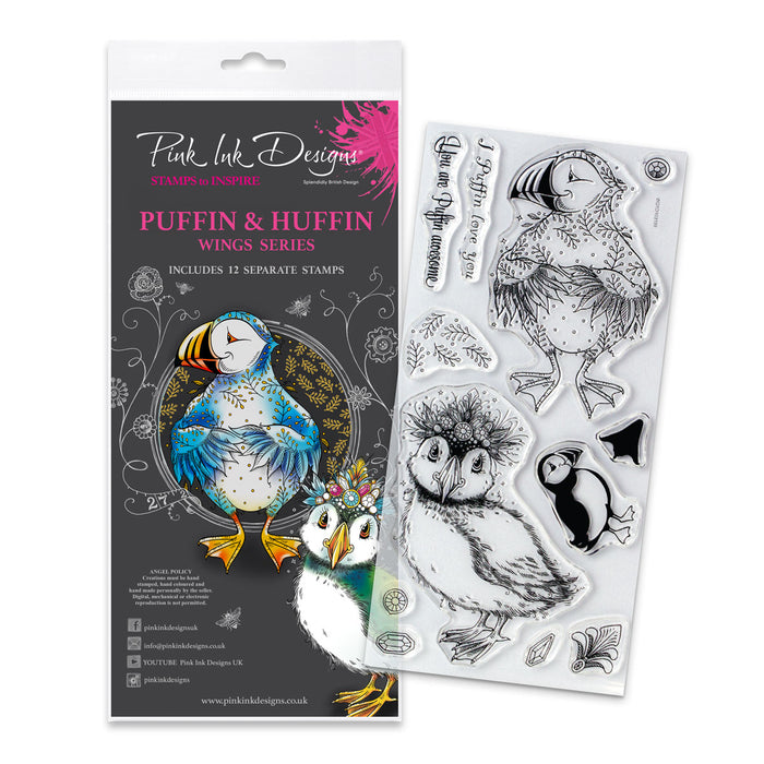 Pink Ink Designs - Puffin & Huffin, DL Stamp Set