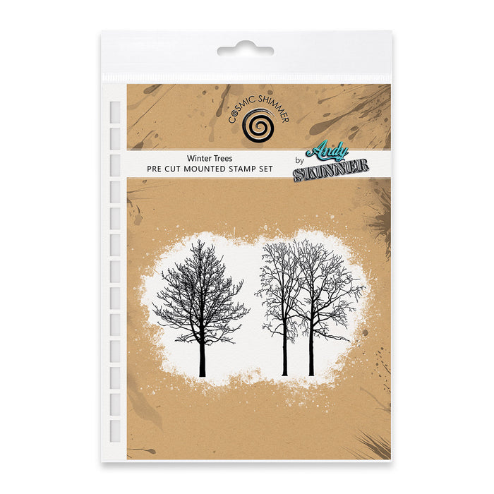 redwood tree rubber stamp Winter Trees Pre Cut Rubber Stamp Set by Andy Skinner