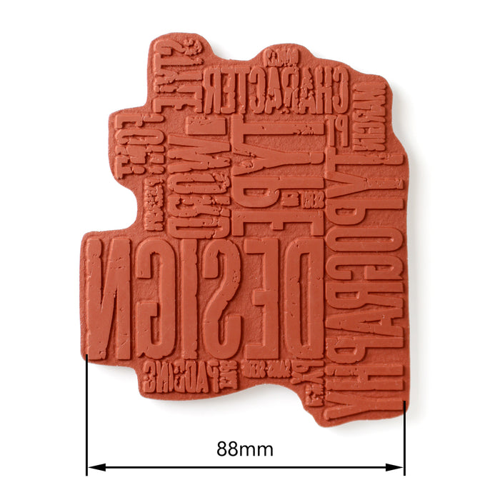 Typology Pre Cut Rubber Stamp by Andy Skinner