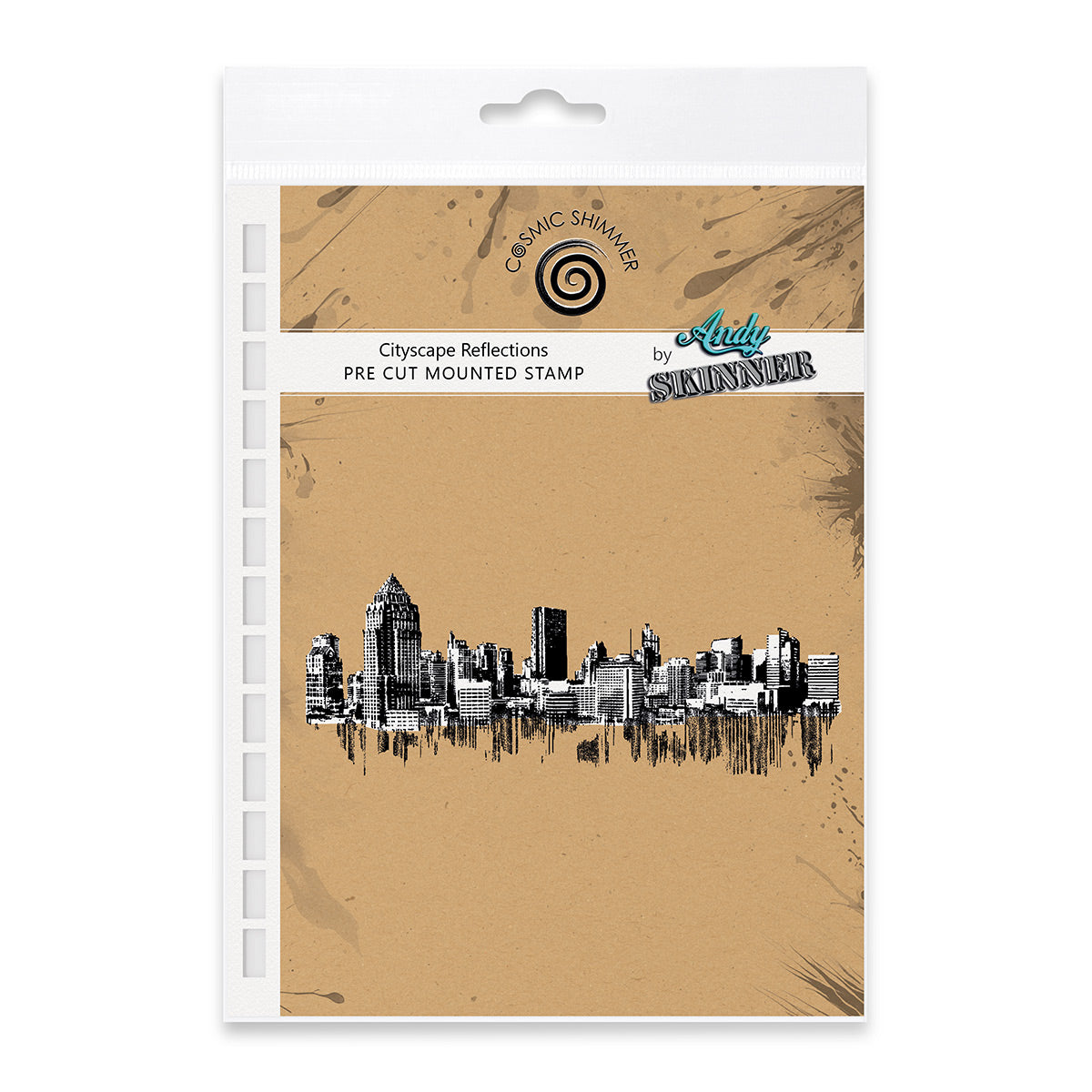 Cityscape Reflections Pre Cut Rubber Stamp by Andy Skinner