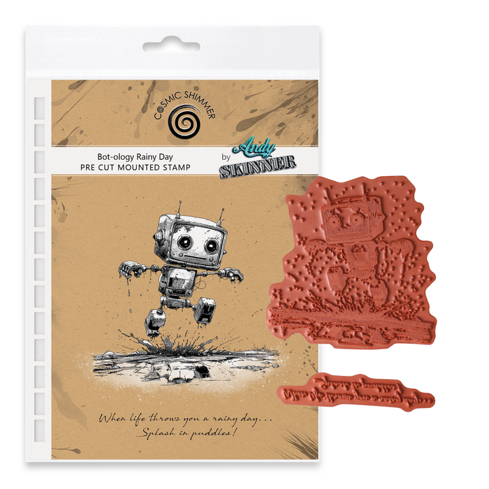 Bot-ology Rainy Day Pre Cut Rubber Stamp Set by Andy Skinner