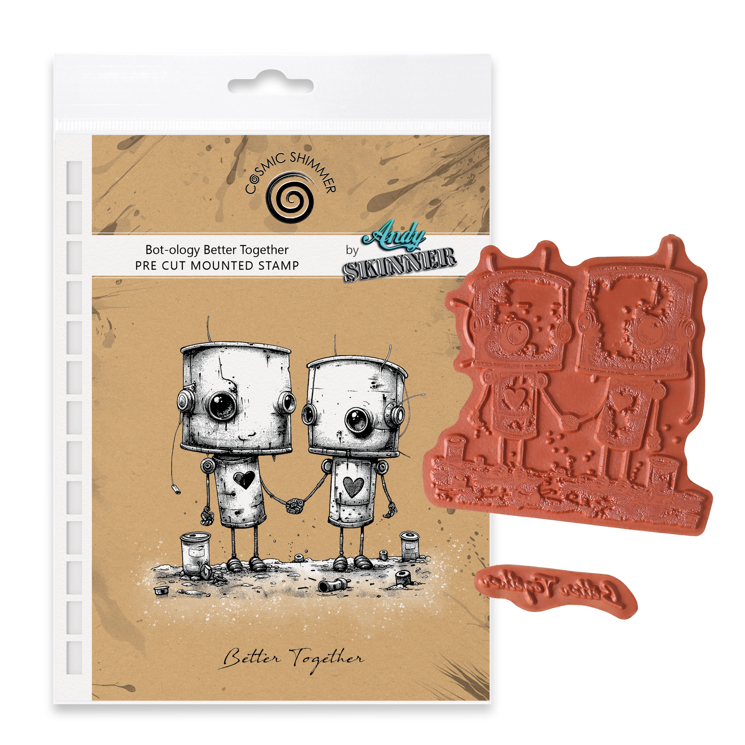 Bot-ology Better Together Pre Cut Rubber Stamp Set by Andy Skinner