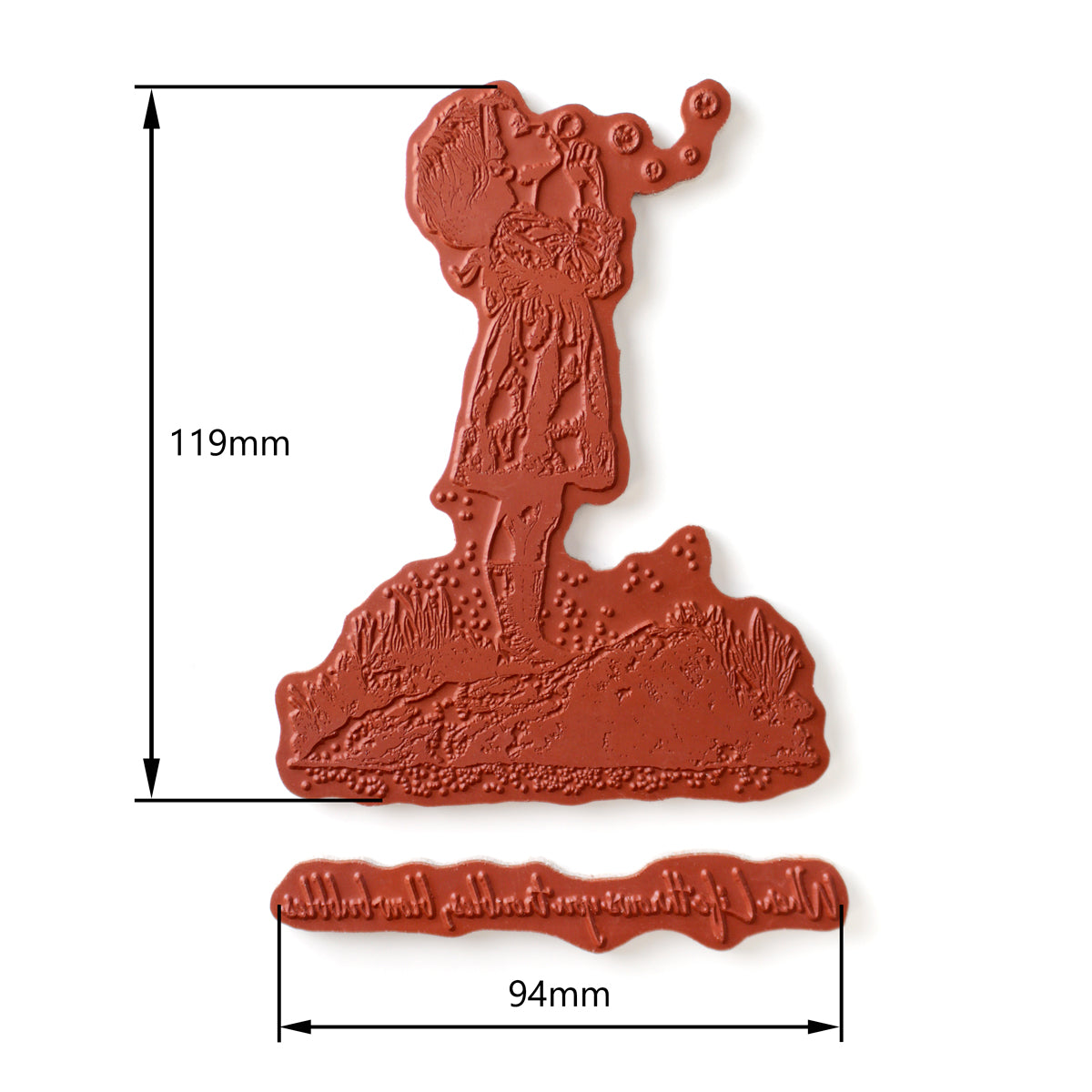 Blowing Bubbles Pre Cut Rubber Stamp Set by Andy Skinner