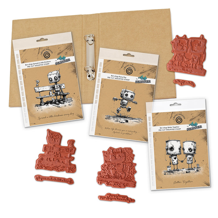 Andy Skinner Bot-ology Stamp Collectors Set of 3, with A5 Ring Binder
