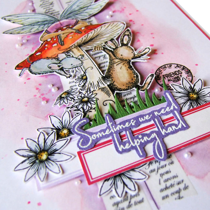 Pink Ink Designs - Oops A Daisy Fairy, A6 Clear Stamp Set