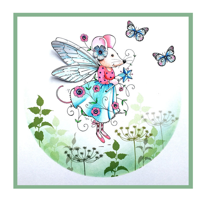 Pink Ink Designs - Fairy Mouse, A6 Clear Stamp Set