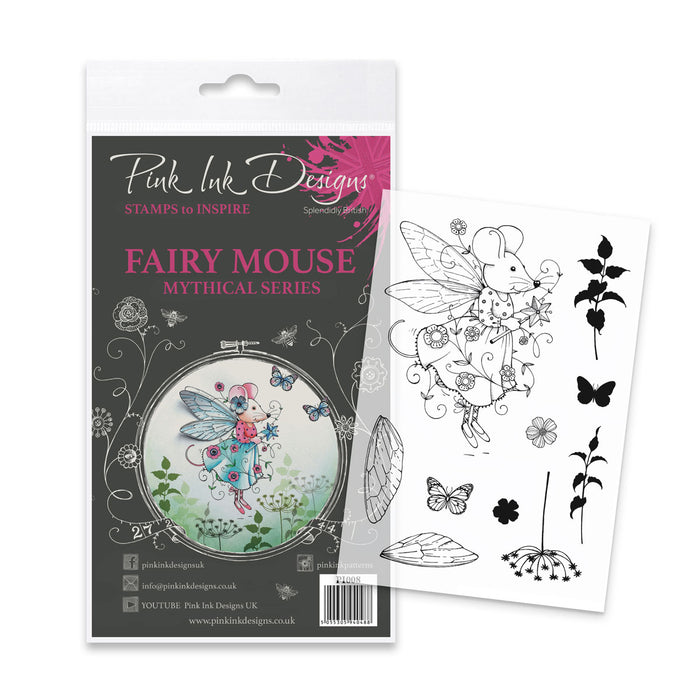 Pink Ink Designs - Fairy Mouse, A6 Clear Stamp Set