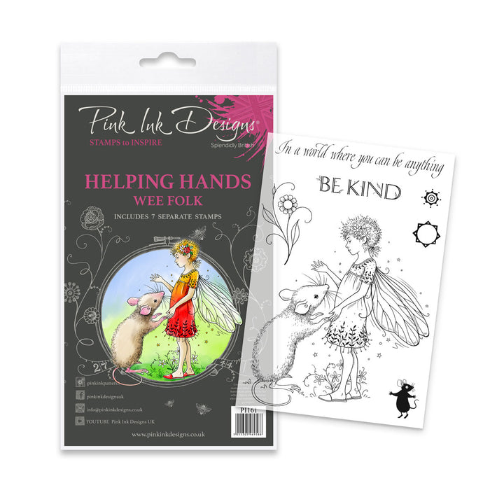 Pink Ink Designs - Helping Hands, A6 Clear Stamp Set