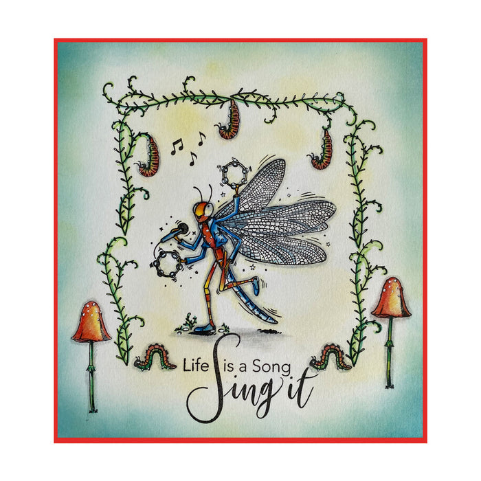 Pink Ink Designs - The Singer, A6 Clear Stamp Set