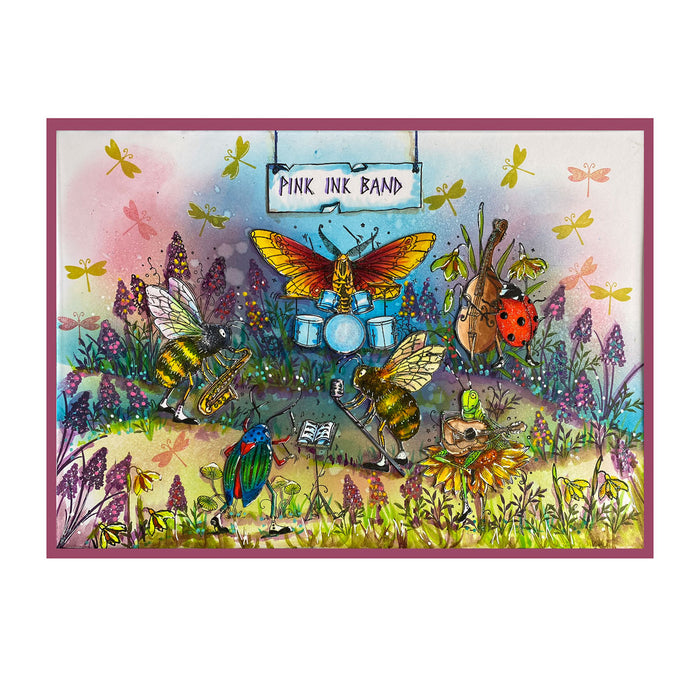 Pink Ink Designs - The Drummer, A6 Clear Stamp Set