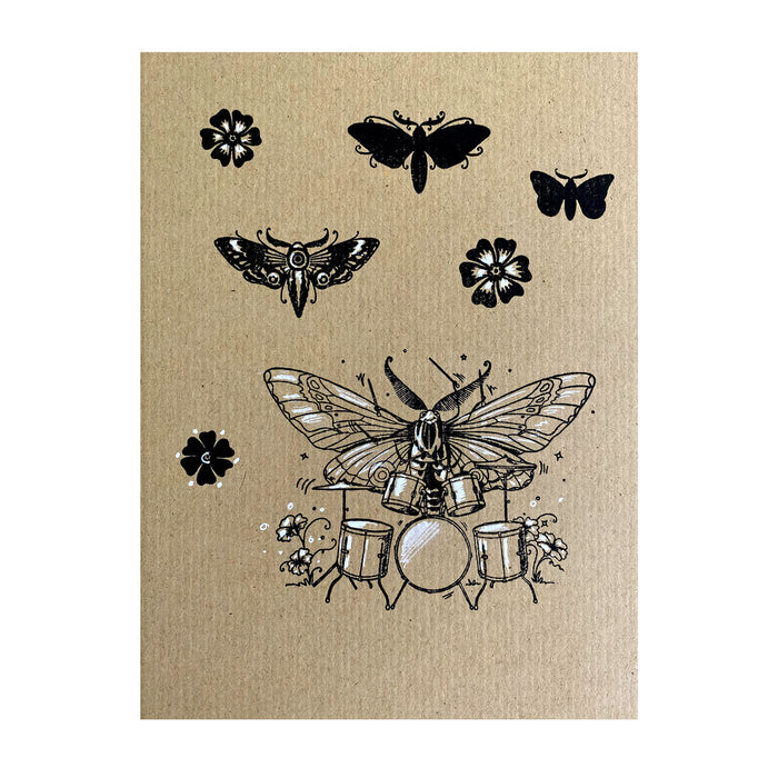 Pink Ink Designs - The Drummer, A6 Clear Stamp Set