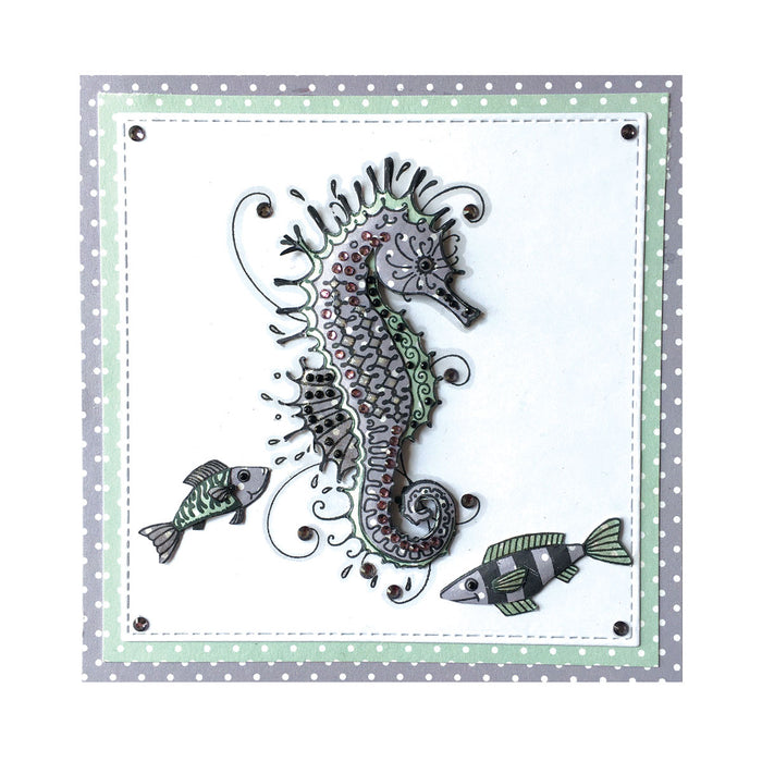 Pink Ink Designs - Seahorse, A6 Clear Stamp Set