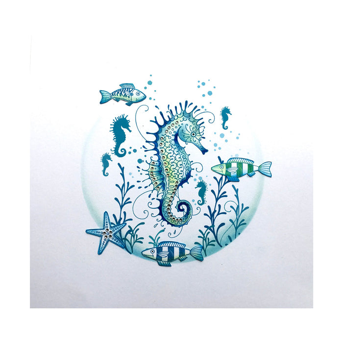 Pink Ink Designs - Seahorse, A6 Clear Stamp Set