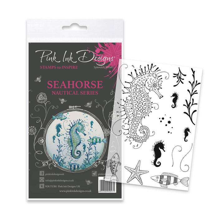 Pink Ink Designs - Seahorse, A6 Clear Stamp Set